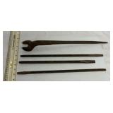 Spud wrench & pry bars