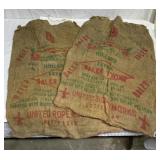 2 vintage United Ropeworks baler twine sacks
