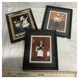 French waiter and chef prints