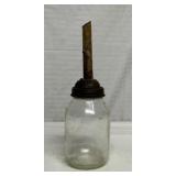 Vintage Motor oil bottle with spout
