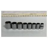 8 Craftsman 3/8' drive 12 point sockets