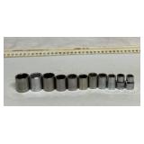 11 Craftsman 3/8' drive metric 6 point sockets