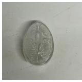 Glass egg trinket box