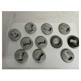 11 Presto canning jar lids w/glass inserts