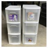 Two 3-drawer organizers