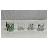 4 souvenir shot glasses