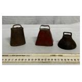 3 Vintage metal bells