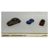 3 Vintage metal toy cars