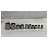 10 12pt Craftsman sockets 3/8-13/16, 15/16 & 1'