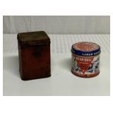 2 vintage tins