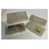 4 plastic storage cases