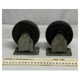Set of 2 caster wheels