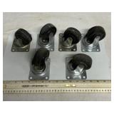 Set of 6 caster wheels