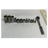 Penncraft Powr-kraft 12 sockets and ratchet