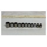 11 Craftsman 3/8' drive metric 6 point sockets