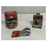 Dale Jarrett ornaments and keychain/opener