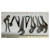 8 assorted pliers