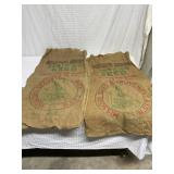 2 Missouri Grown seed burlap sacks