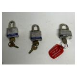 Master padlocks with keys