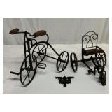 Home decor metal tricycles
