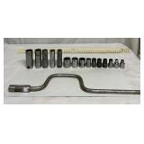 3/8' drive 12 pt sockets and speed wrench