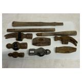 Wooden handles and hammer heads