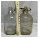 2 glass gallon jugs