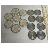 Vintage drink coasters
