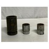 3 sockets-a 1' drive & 2 3/4ï¿½ drive sockets