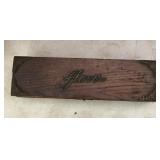 Antique wood box for ladies' gloves