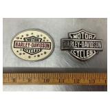 2 Harley Davidson belt buckles