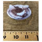 Mini slag glass hen on nest