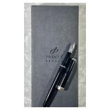 Black Parker 'Sonnet' fountain pen with box