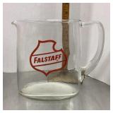Falstaff glass pitcher