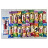 19 vintage PEZ dispensers in original packaging