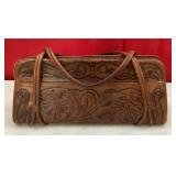 Vintage tooled leather purse