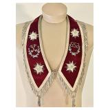 Vintage IOOF Oddfellows velvet regalia collar