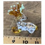 Art glass deer figure