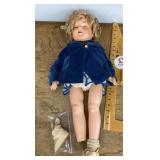 Vintage Shirley Temple doll --missing foot