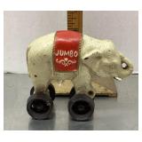 Cast iron Jumbo elephant coin bank
