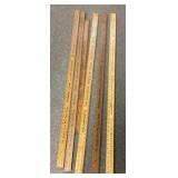 6 vintage yardsticks
