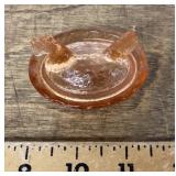 Mini pink glass hen on nest
