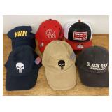 6 NEW baseball caps