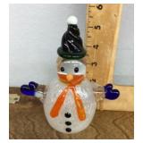 Heavy glass snowman