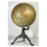 Antique 12' globe on cast iron stand ca. 1926-29