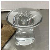 Art glass mushroom paperweight