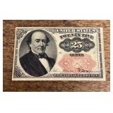 1874 US fractional currency 25 cents