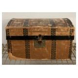 Antique child's storage chest with tray