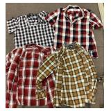 4 men's plaid Carhartt shirts Size 3XL / 4XL
