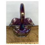 Iridescent glass basket